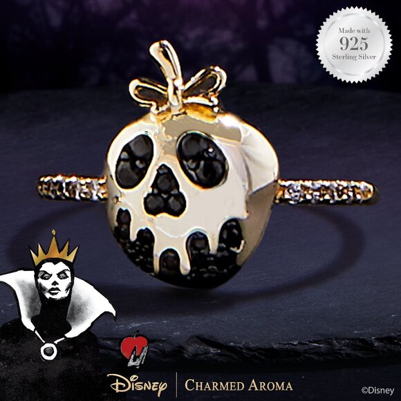 Disney Villians Snow White Poison Apple Ring, 925 Sterling Silver - Picture 1 of 12